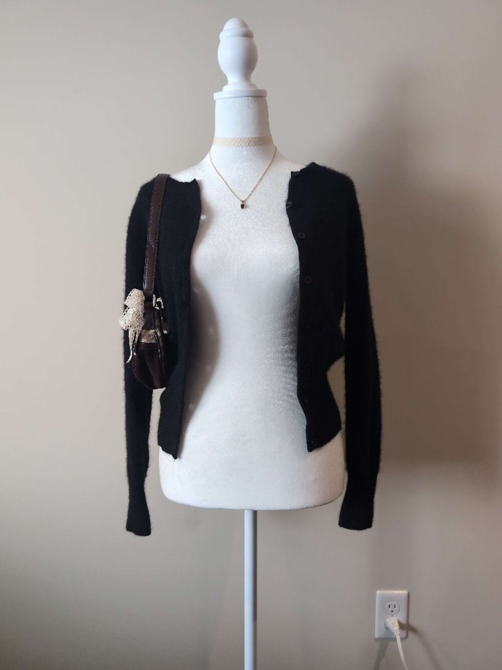 Saks Fifth Avenue Black 100% Cashmere Cardigan